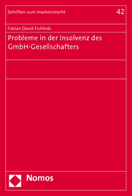 Produktbild: Probleme in der Insolvenz des GmbH-Gesellschafters