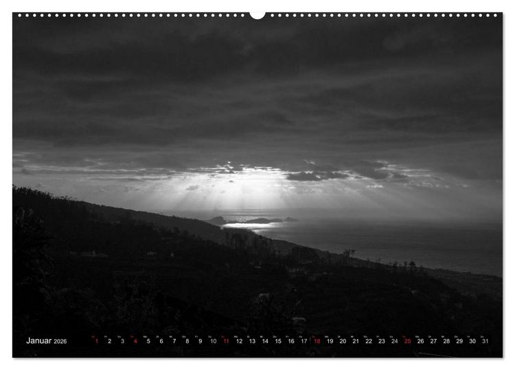 Produktbild: Stille Momente in Schwarz-Weiss (hochwertiger Premium Wandkalender 2026 DIN A2 quer), Kunstdruck in Hochglanz