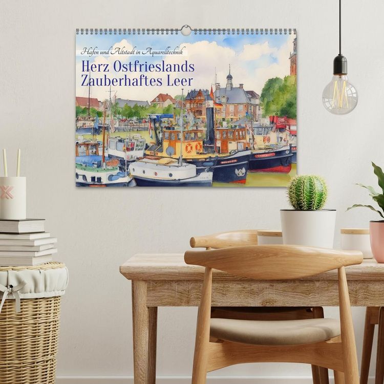 Produktbild: Herz Ostfrieslands - Zauberhaftes Leer (Wandkalender 2026 DIN A3 quer), CALVENDO Monatskalender