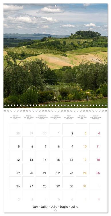 Produktbild: Toscane Nature et agriculture (Calendrier mural carr&eacute; 2027 30x30 cm) Calendrier double avec une page pour vos prises de notes