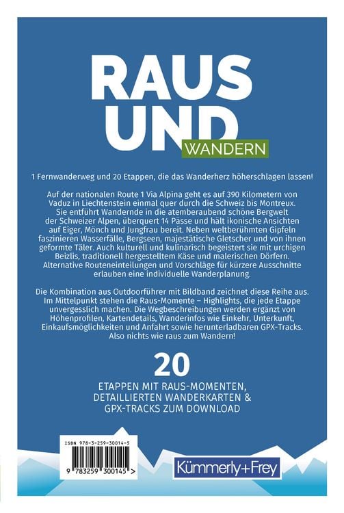 Produktbild: K&uuml;mmerly+Frey Raus und Wandern Via Alpina &ndash; Wanderf&uuml;hrer