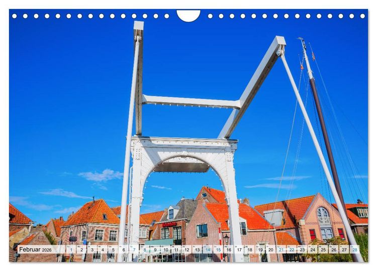 Produktbild: Enkhuizen - historische Hafenstadt am Ijsselmeer (Wandkalender 2026 DIN A4 quer), CALVENDO Monatskalender