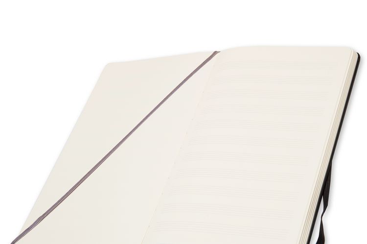 Produktbild: Moleskine Musiknotizbuch, L/A5, 70g-Papier, Hard Cover, Schwarz