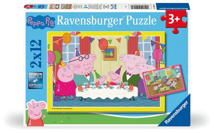 Produktbild: Kinderpuzzle 2x12 Teile - Peppa Wutz - Zeit zu feiern!