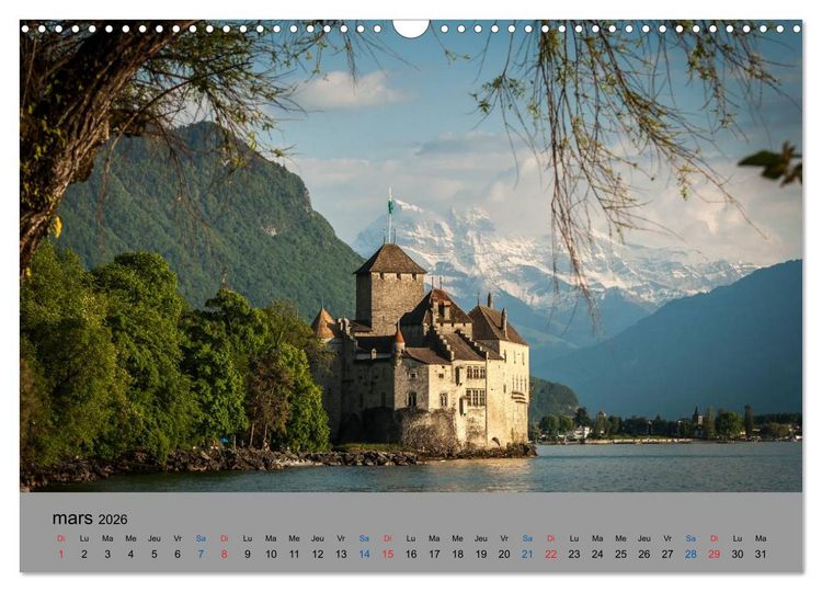Produktbild: Montreux, la Riviera Suisse (Calendrier mural 2026 DIN A3 vertical), CALVENDO calendrier mensuel
