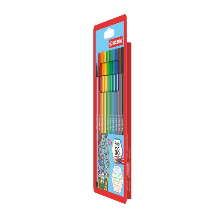 Produktbild: STABILO Premium-Filzstift -   Pen 68 - 10er Pack - mit 10 verschiedenen Farben