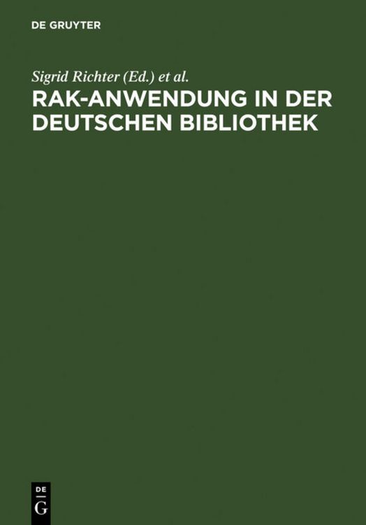 Produktbild: RAK-Anwendung in der Deutschen Bibliothek