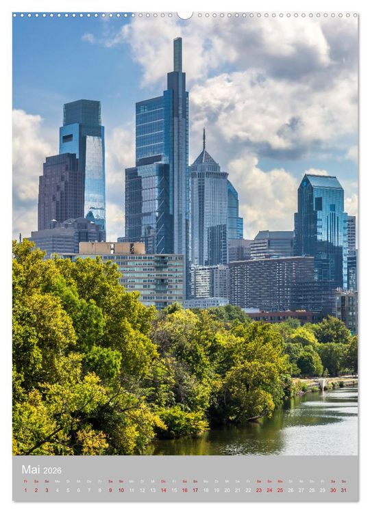 Produktbild: PHILADELPHIA Besondere Augenblicke erleben (Wandkalender 2026 DIN A2 hoch), CALVENDO Monatskalender