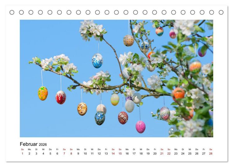 Produktbild: Der Saalfelder Ostereierbaum (Tischkalender 2026 DIN A5 quer), CALVENDO Monatskalender