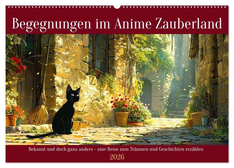 Produktbild: Begegnungen im Anime Zauberland (Wandkalender 2026 DIN A2 quer), CALVENDO Monatskalender