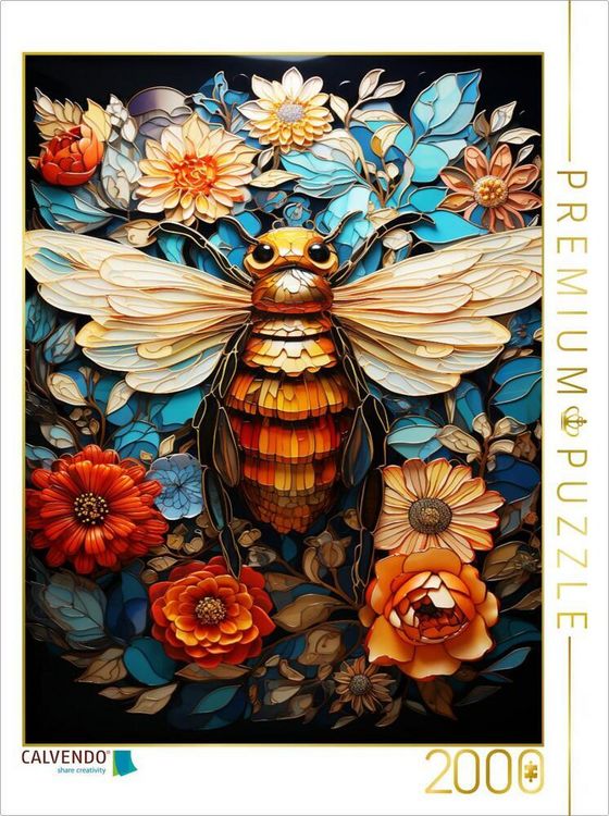 Produktbild: CALVENDO Puzzle Biene | 2000 Teile Lege-Gr&ouml;&szlig;e 90x67cm Foto-Puzzle f&uuml;r gl&uuml;ckliche Stunden