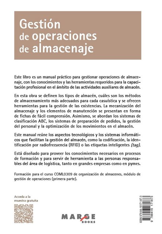 Produktbild: Gesti&oacute;n de operaciones de almacenaje