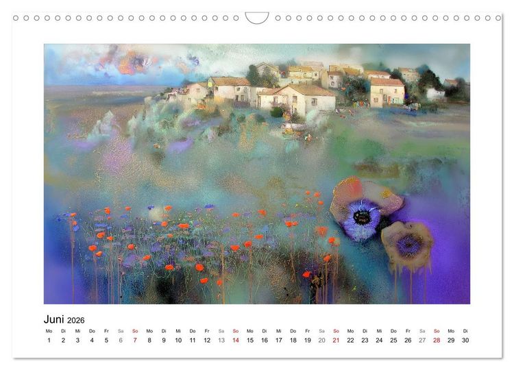 Produktbild: Das blau-violette Jahr (Wandkalender 2026 DIN A3 quer), CALVENDO Monatskalender