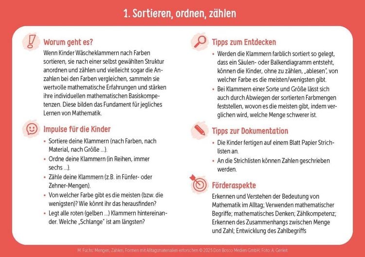 Produktbild: Mengen, Zahlen, Formen mit Alltagsmaterialien erforschen