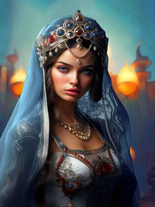 Produktbild: CALVENDO Puzzle Arabische Prinzessin | 1000 Teile Lege-Gr&ouml;&szlig;e 64x48cm Foto-Puzzle f&uuml;r gl&uuml;ckliche Stunden