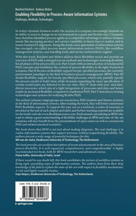 Produktbild: Enabling Flexibility in Process-Aware Information Systems