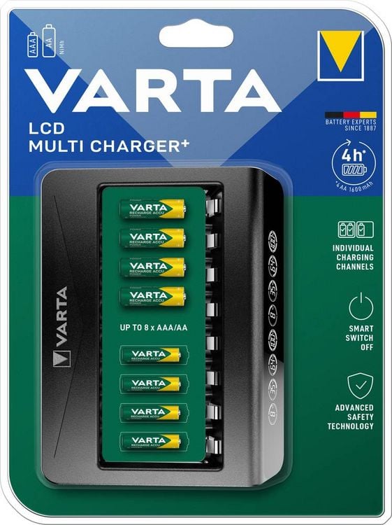 Produktbild: Varta LCD Multi Charger+ Rundzellen-Ladeger&auml;t NiMH Micro (AAA), Mignon (AA)