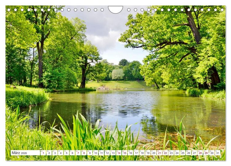 Produktbild: F&uuml;rst-P&uuml;ckler-Park und Schloss &ndash; Bad Muskau (Wandkalender 2026 DIN A4 quer), CALVENDO Monatskalender