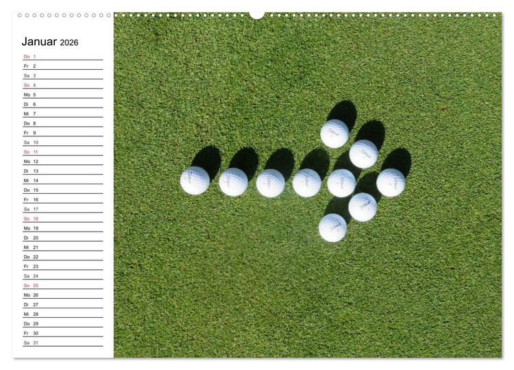 Produktbild: Abenteuer Golfspielen. Impressionen (hochwertiger Premium Wandkalender 2026 DIN A2 quer), Kunstdruck in Hochglanz