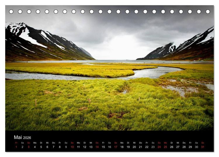 Produktbild: Island - Insel aus Feuer und Eis (Tischkalender 2026 DIN A5 quer), CALVENDO Monatskalender