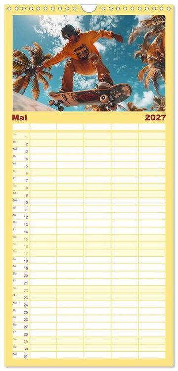 Produktbild: Familienplaner 2027 - Action pur - atemberaubende Hobbys mit 5 Spalten (Wandkalender, 21 x 45 cm) CALVENDO