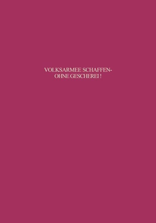 Produktbild: Volksarmee schaffen - ohne Geschrei!