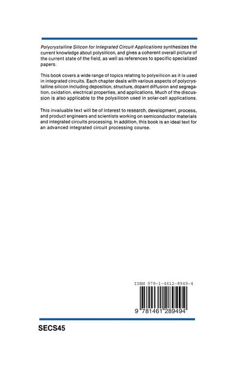 Produktbild: Polycrystalline Silicon for Integrated Circuit Applications