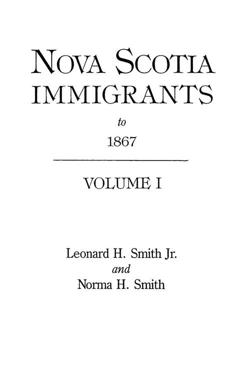 Produktbild: Nova Scotia Immigrants to 1867