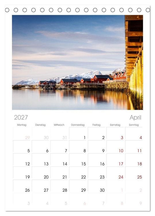 Produktbild: Tischplaner 2027 - Licht des Nordens - LOFOTEN (A5 Tischkalender zum Aufstellen) CALVENDO