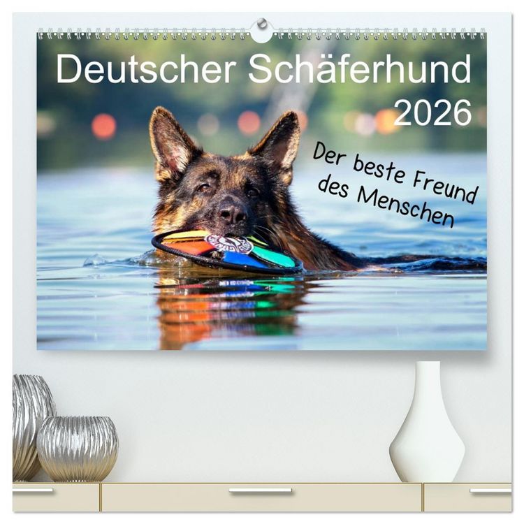 Produktbild: Deutscher Sch&auml;ferhund - Der beste Freund des Menschen (hochwertiger Premium Wandkalender 2026 DIN A2 quer), Kunstdruck in Hochglanz