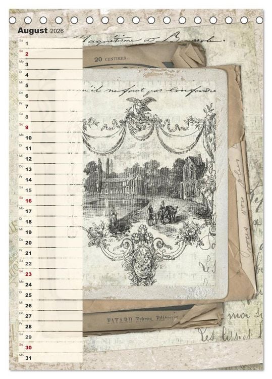 Produktbild: Vintage Welten (Tischkalender 2026 DIN A5 hoch), CALVENDO Monatskalender