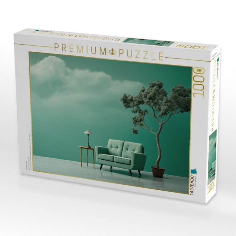Produktbild: CALVENDO Puzzle Gr&uuml;nes Sofa | 1000 Teile Lege-Gr&ouml;&szlig;e 64x48cm Foto-Puzzle f&uuml;r gl&uuml;ckliche Stunden