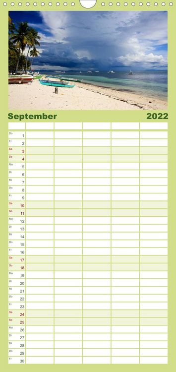 Produktbild: Familienplaner Malapascua Island Philippinen (Wandkalender 2022 , 21 cm x 45 cm, hoch)
