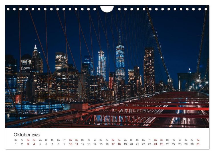 Produktbild: New York - Eine Reise zum Big Apple. (Wandkalender 2026 DIN A4 quer), CALVENDO Monatskalender