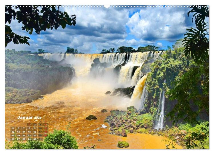 Produktbild: Argentinien. Die Iguaz&uacute;-Wasserf&auml;lle (hochwertiger Premium Wandkalender 2026 DIN A2 quer), Kunstdruck in Hochglanz
