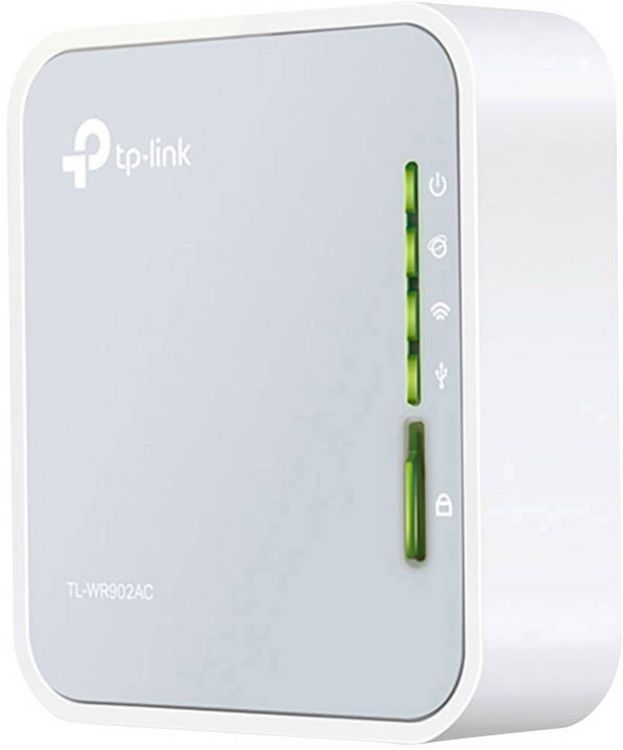 Produktbild: TP-LINK TL-WR902AC WLAN Router, Repeater, Access-Point 2.4 GHz, 5 GHz 750 MBit/s