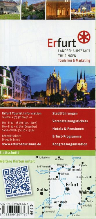 Produktbild: Publicpress Rad- und Wanderkarte Erfurt und Umgebung 1:50.000