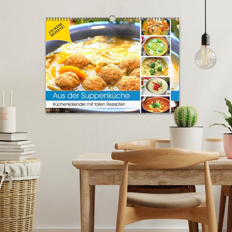 Produktbild: Aus der Suppenk&uuml;che. K&uuml;chenkalender mit tollen Rezepten (Wandkalender 2026 DIN A3 quer), CALVENDO Monatskalender