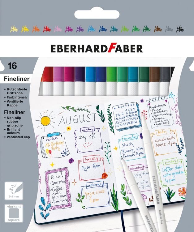 Produktbild: EBERHARD FABER Fineliner 16 St&uuml;ck Kartonetui