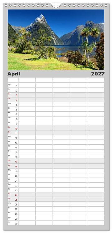 Produktbild: Familienplaner 2027 - Magische Wunderwelten der Natur mit 5 Spalten (Wandkalender, 21 x 45 cm) CALVENDO