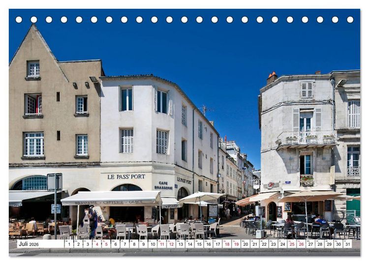 Produktbild: Ein Sommer in La Rochelle vom Frankfurter Taxifahrer Petrus Bodenstaff (Tischkalender 2026 DIN A5 quer), CALVENDO Monatskalender