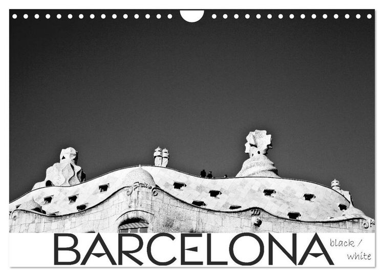 Produktbild: BARCELONA [black/white] (Wandkalender 2026 DIN A4 quer), CALVENDO Monatskalender
