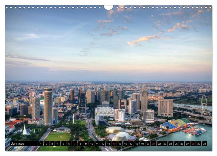 Produktbild: Singapur - Einzigartige Skylines (Wandkalender 2026 DIN A3 quer), CALVENDO Monatskalender