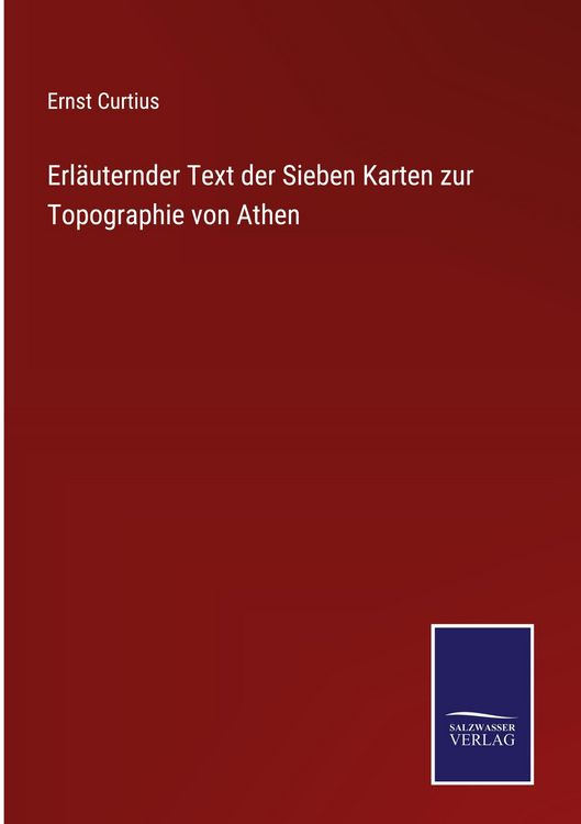 Produktbild: Erl&auml;uternder Text der Sieben Karten zur Topographie von Athen