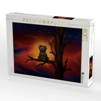Produktbild: CALVENDO Puzzle Teddyb&auml;r bei Nacht | 1000 Teile Lege-Gr&ouml;&szlig;e 64x48cm Foto-Puzzle f&uuml;r gl&uuml;ckliche Stunden