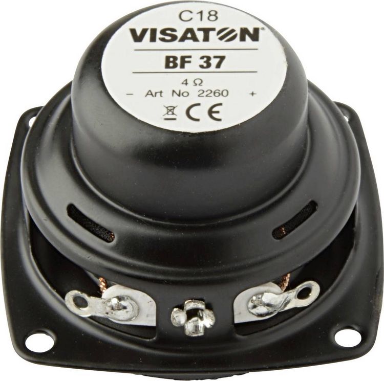 Produktbild: Visaton BF 37 - 8 Ohm 1.5 Zoll 3.7cm Breitb&auml;nder 5W 8Ω Schwarz