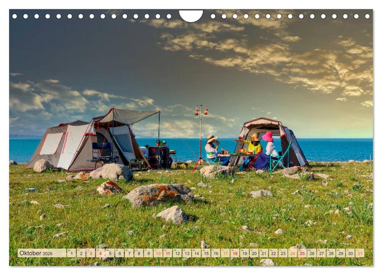 Produktbild: Let's start Camping (Wandkalender 2026 DIN A4 quer), CALVENDO Monatskalender