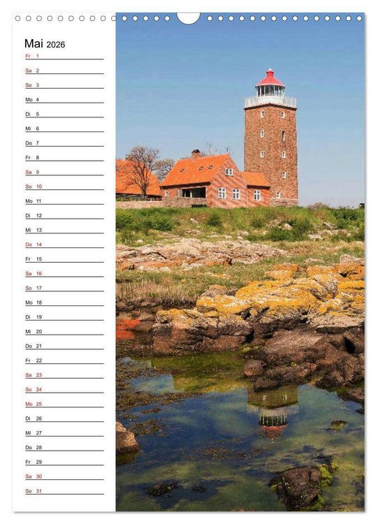 Produktbild: Leuchtt&uuml;rme in D&auml;nemark (Wandkalender 2026 DIN A3 hoch), CALVENDO Monatskalender