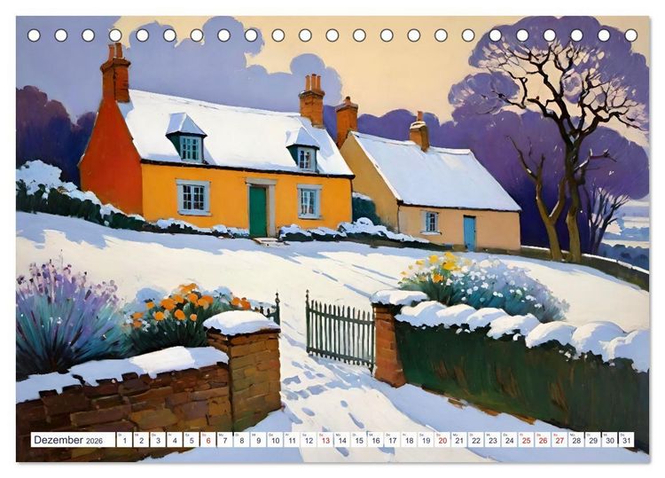 Produktbild: Englische Cottages (Tischkalender 2026 DIN A5 quer), CALVENDO Monatskalender