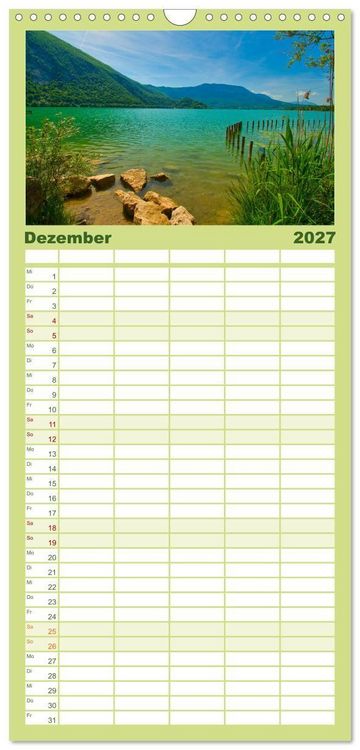 Produktbild: Familienplaner 2027 - Frankreichs Natursch&ouml;nheiten mit 5 Spalten (Wandkalender, 21 x 45 cm) CALVENDO